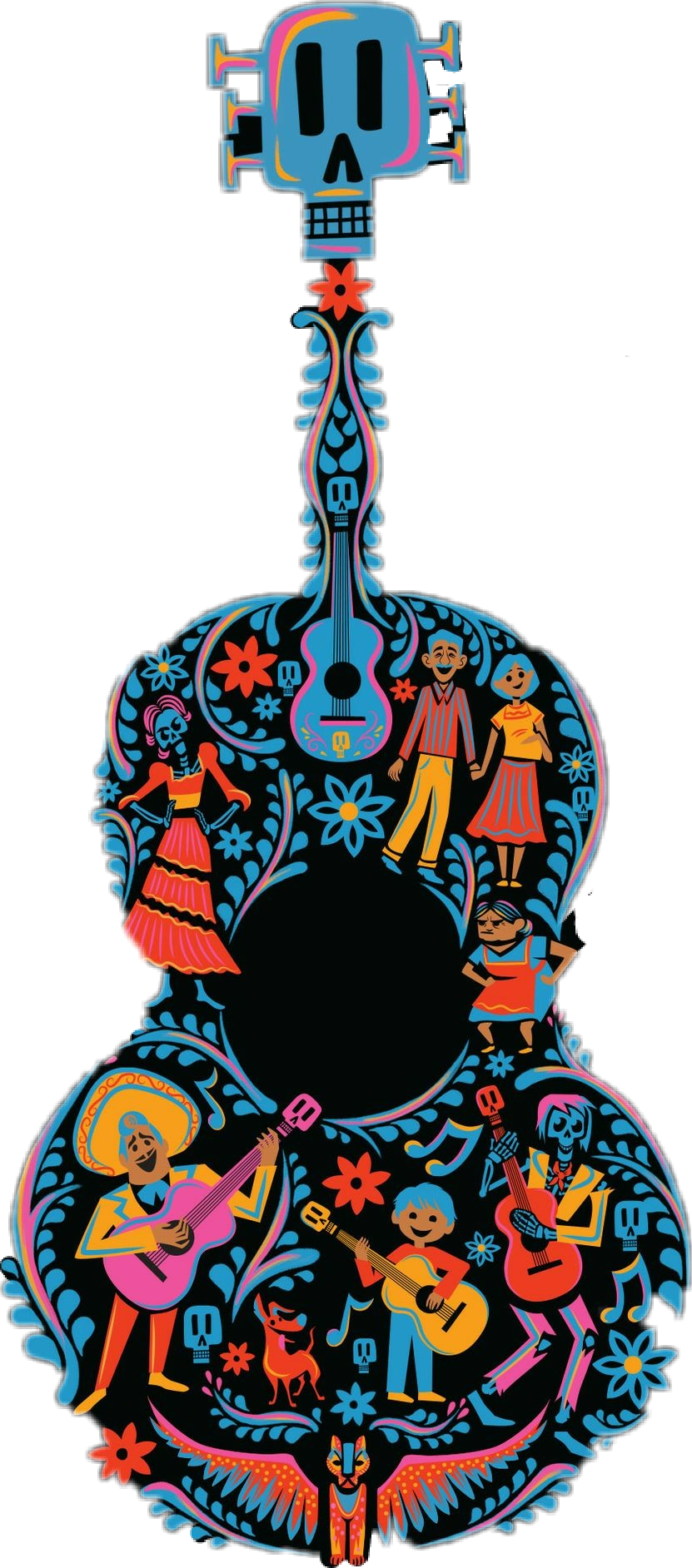 Disney Clipart For T Shirts - Coco Guitar - Png Download (831x1884), Png Download