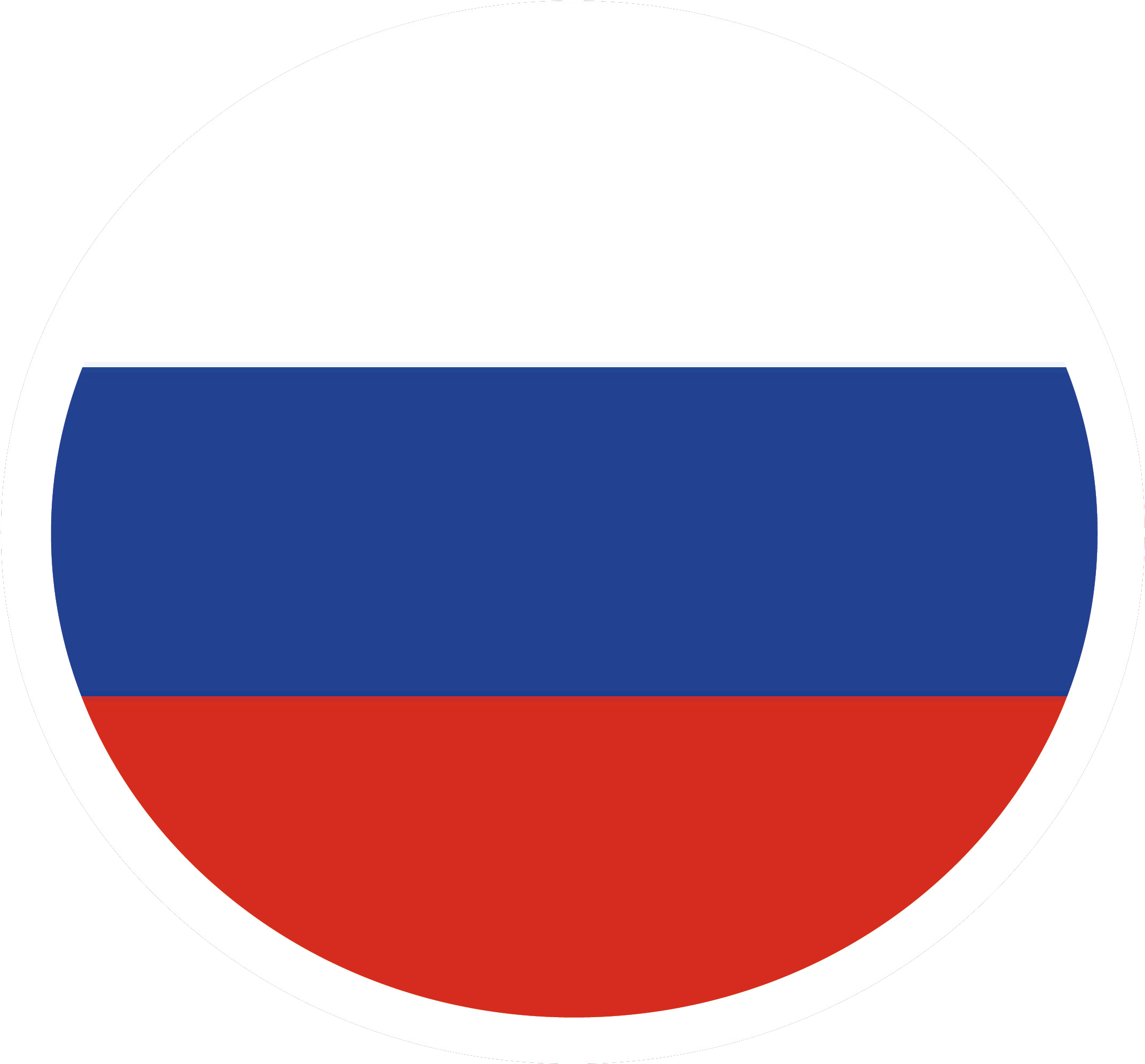 Icon Russian Languag - Russian Flag In Circle Clipart (2236x2085), Png Download