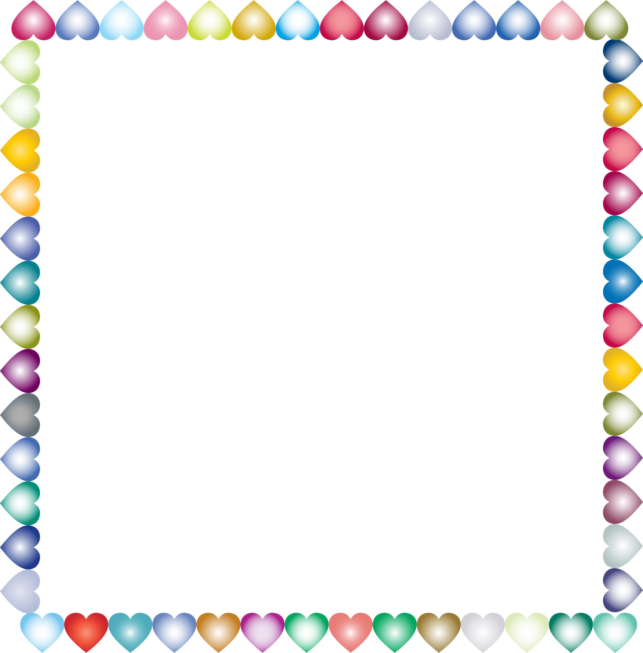 This Free Icons Png Design Of Prismatic Hearts Frame - Easter Frame Clipart (2192x2224), Png Download
