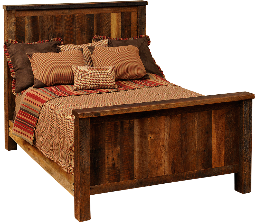 Made Of Reclaimed Oak Pulled From 1800s Tobacco Barns - Make Bed From Barnwood Clipart (1000x1000), Png Download