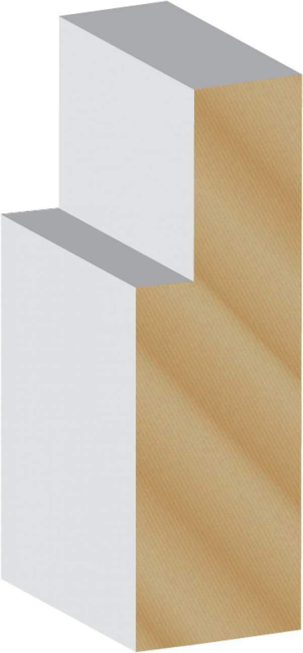 Single Rebate Jamb - Wood Clipart (640x1322), Png Download
