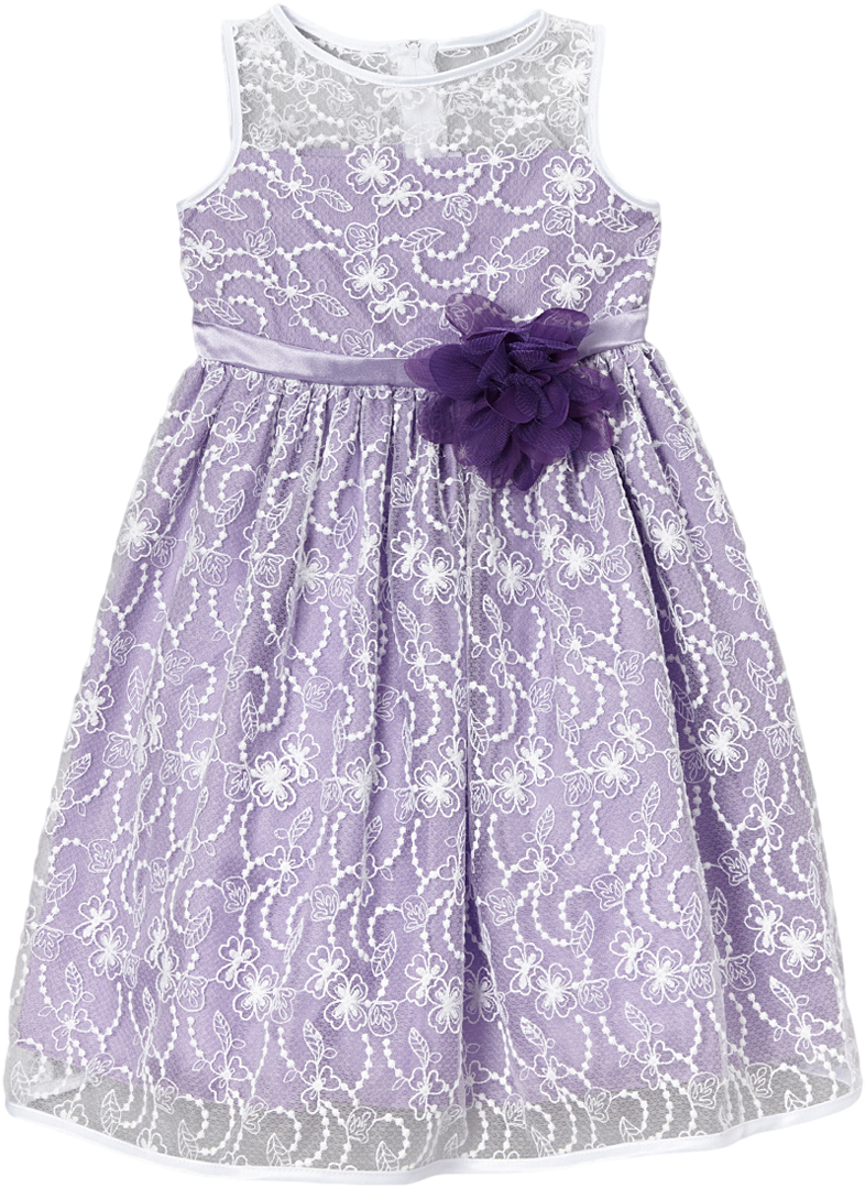 Lavender Satin With White Floral Lace Overlay Occasion - Cocktail Dress Clipart (800x1200), Png Download