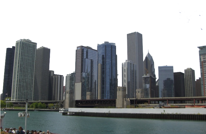 Chicago City Landscape Png - Skyline Clipart (700x466), Png Download