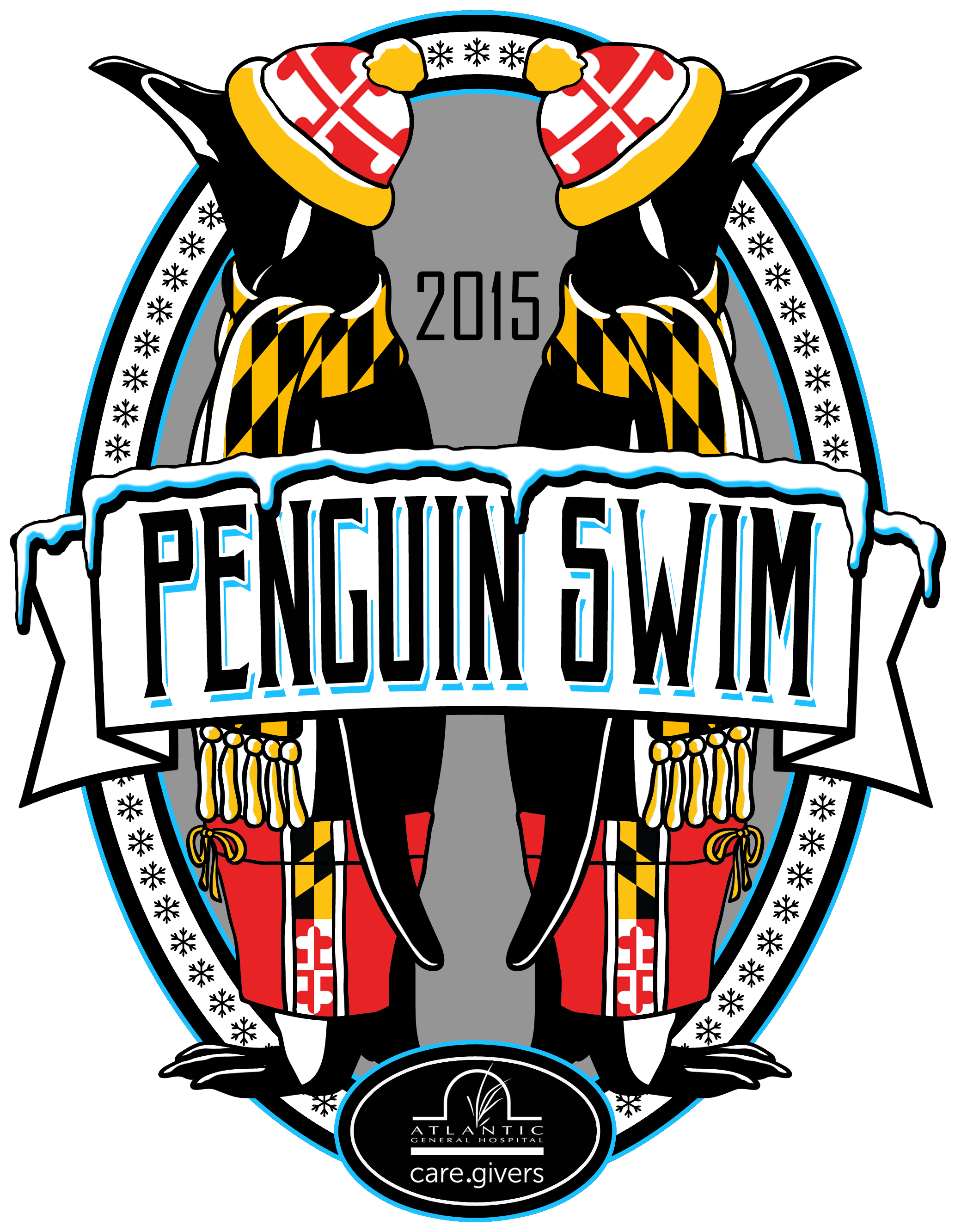 2015 Annual Agh Penguin Swim - Illustration Clipart (2230x2936), Png Download