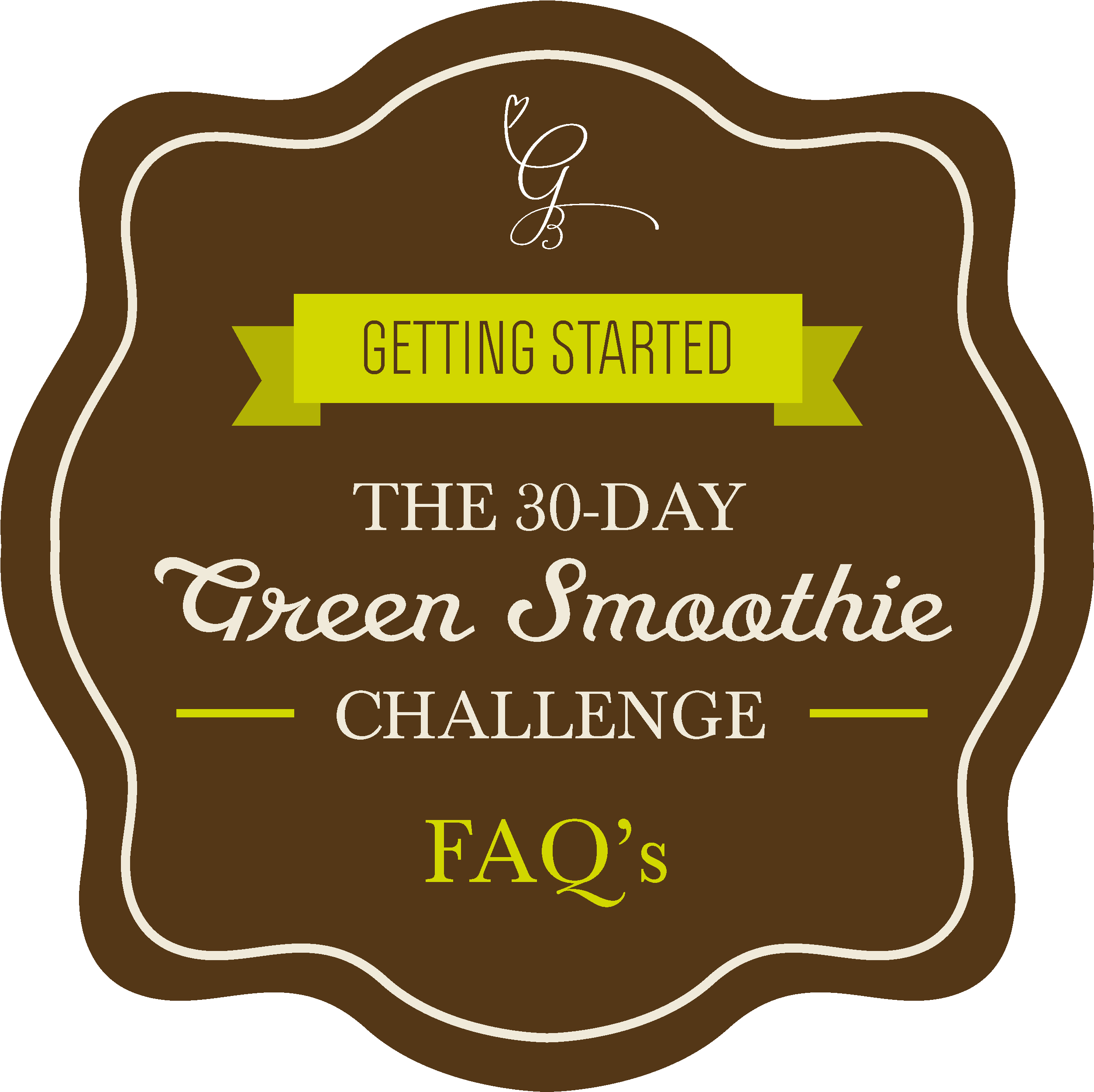 Green Smoothie Challenge Faq - Calligraphy Clipart (3035x3035), Png Download