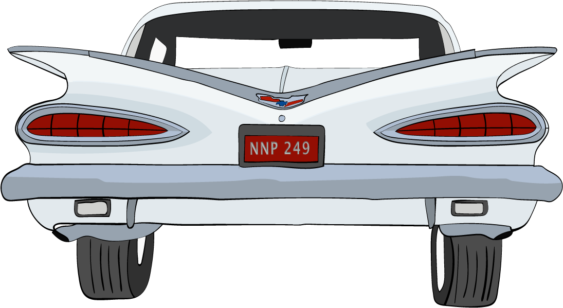 1959 Chevrolet Impala 2 Door Hardtop - Convertible Clipart (1095x599), Png Download