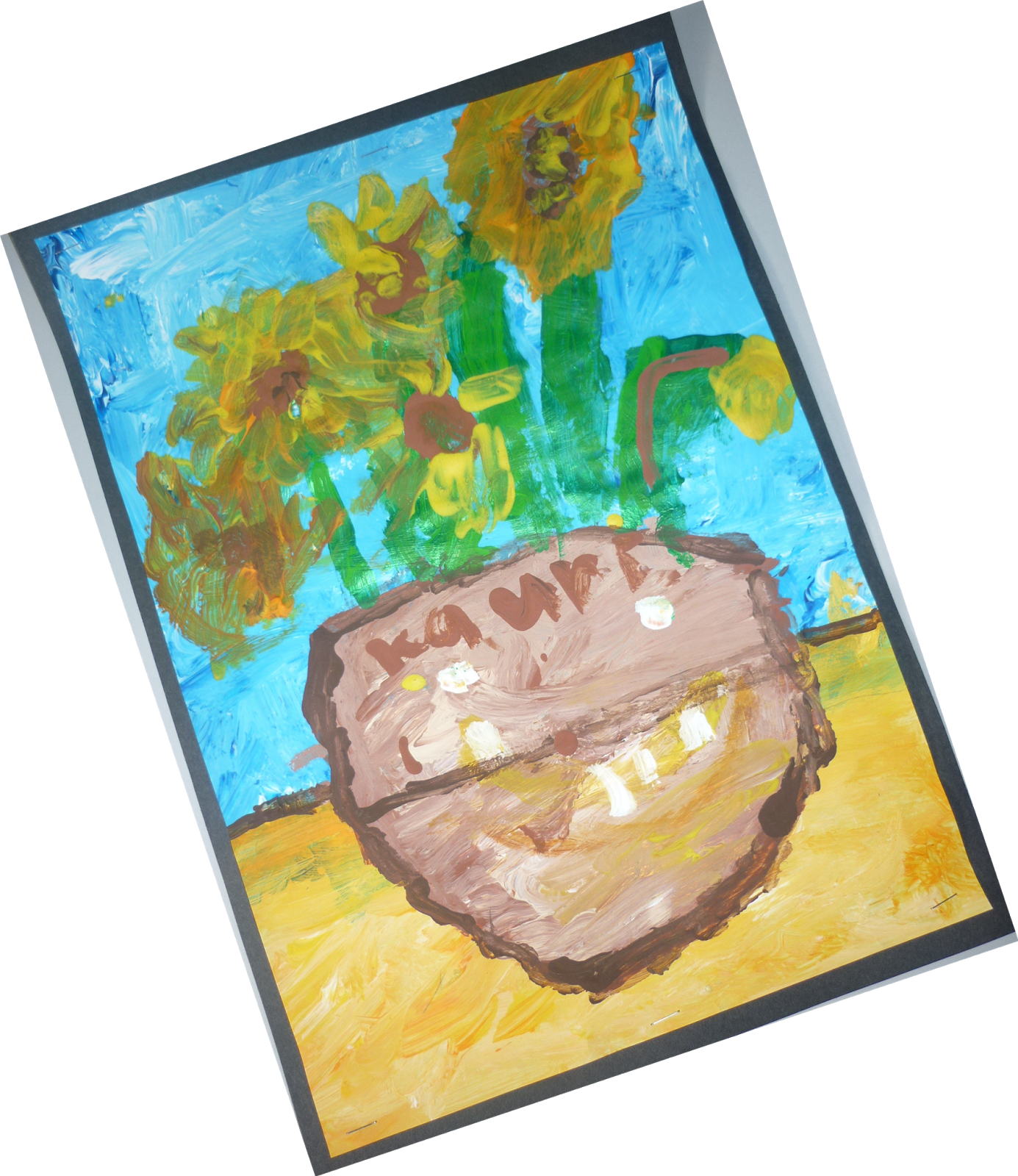 We Used Paintings By Vincent Van Gogh To Inspire Our - Child Art Clipart (1385x1600), Png Download