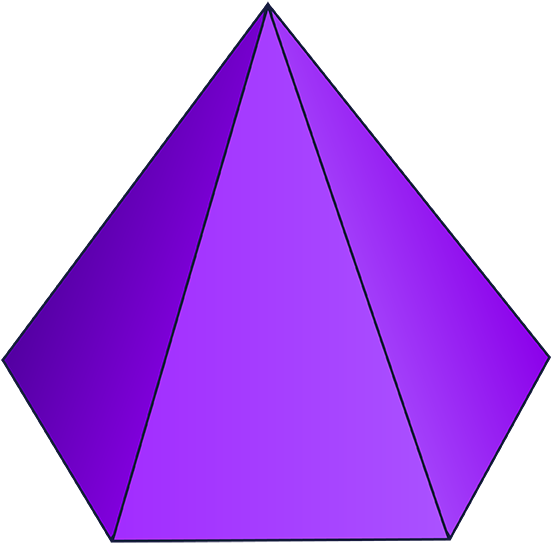 Hexagonal Based D Shape Geometry Nets Of - Hexagonal Pyramid 3d Shape Clipart (600x600), Png Download
