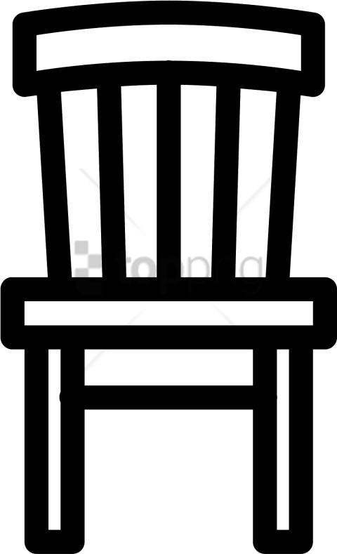 Leeds Icon Png - Chair Png Black And White Clipart (480x789), Png Download