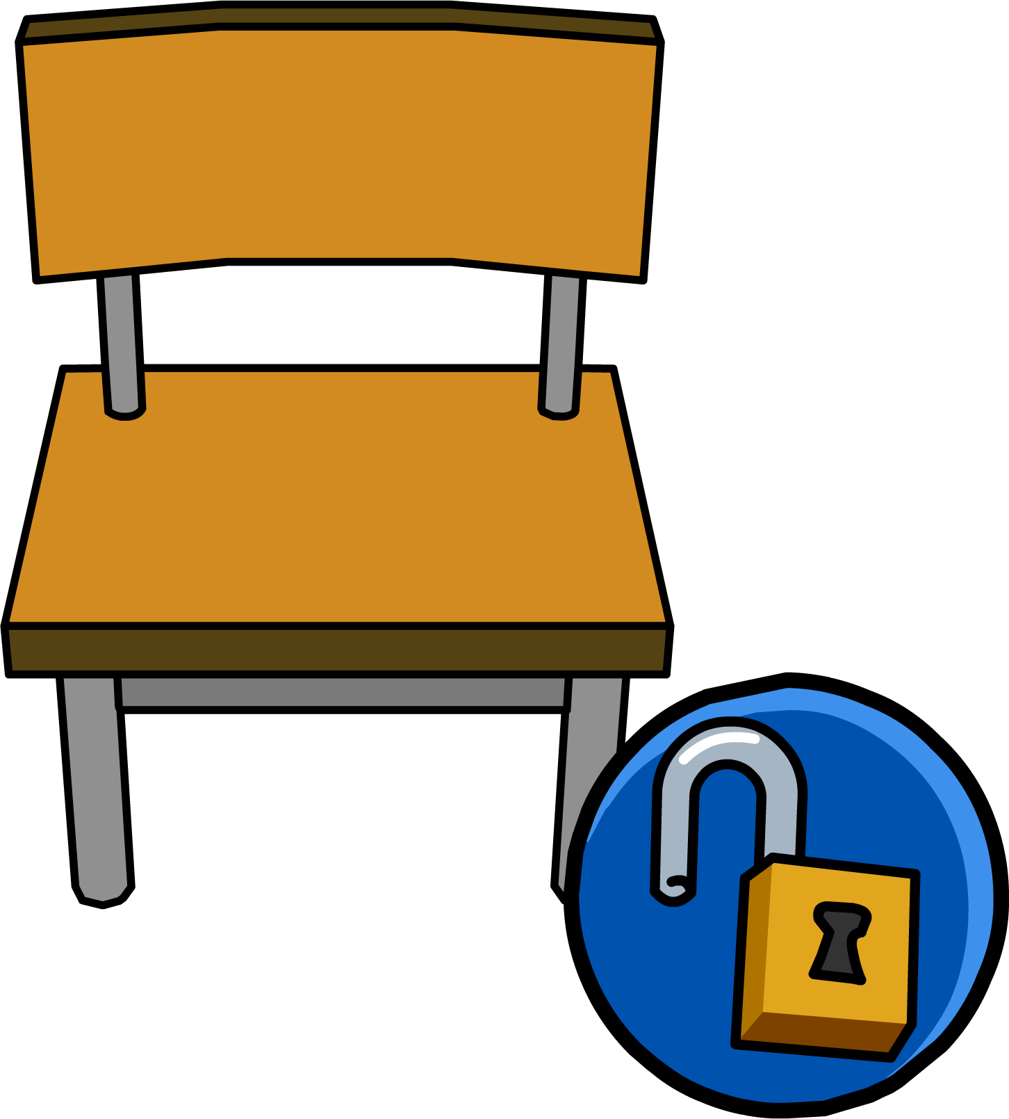 Furniture Clipart Student Chair - School Chair Clipart Png Transparent Png (1452x1609), Png Download