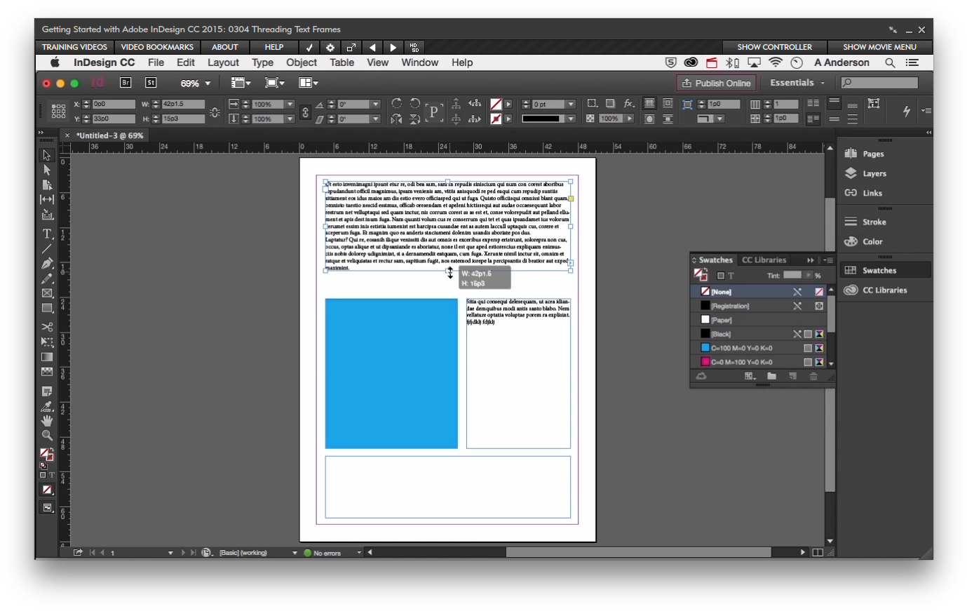 Getting Started With Adobe Indesign Cc 2015 [online - Indesign Grid Clipart (1394x884), Png Download