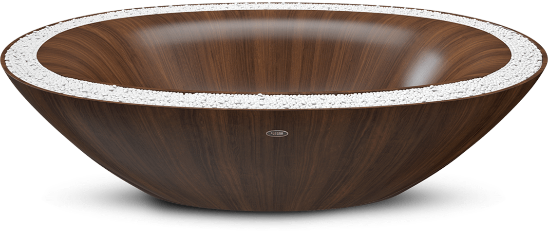 Free-standing Wooden Bathtub - Bathtub Clipart (1125x475), Png Download