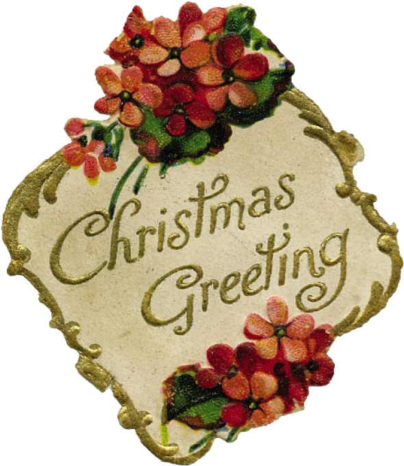 Merry Christmas, My Friends - Vintage Merry Christmas Clip Art - Png Download (666x720), Png Download
