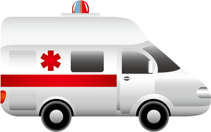 Clip Art Freeuse Library Ambulance Vector Hospital - Ambulance - Png Download (989x713), Png Download
