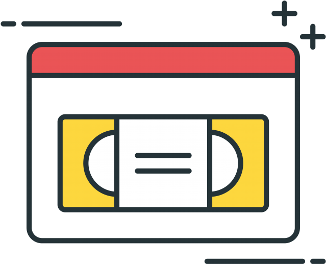 Vhs Tape Icon - Graphics Clipart (866x650), Png Download