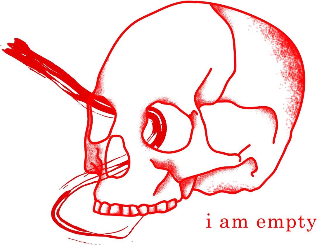 Art Rascova Artists On Tumblr Lineart Red Png Transparent - Transparent Skull Clipart (1280x1280), Png Download