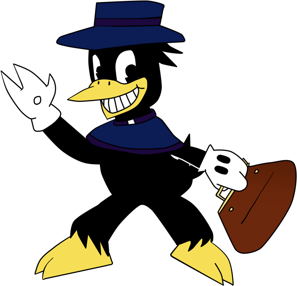 The Comedic Crow - Bendy Casper Crow Ink Clipart (1023x986), Png Download