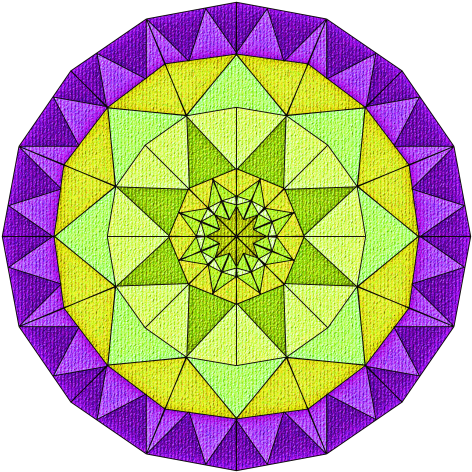 Abstract Paper Patterned Circle Yellow And Purple - Ćmielów Astra G339 Clipart (720x720), Png Download