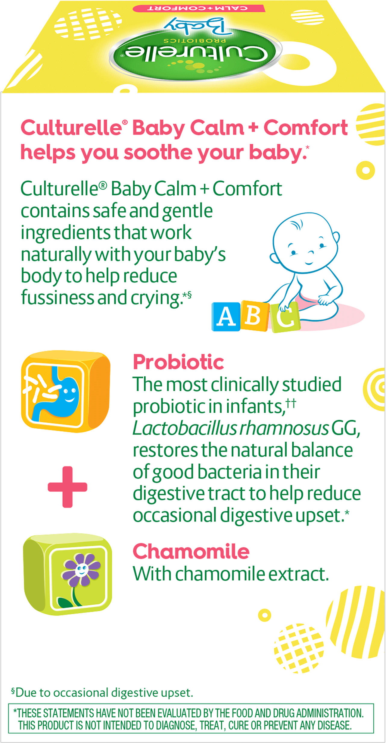 Back Of Culturelle Baby Calm And Comfort Product Box - Packaging And Labeling Clipart (4346x2742), Png Download