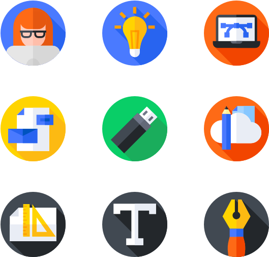 Graphic Designer - Flat Icon Clipart (600x564), Png Download