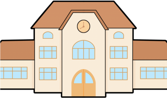 Construction Clipart Transparent Background - Cartoon College Building Png (640x480), Png Download