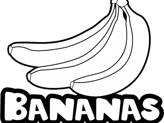 Banana Clipart Name - Line Art - Png Download (640x480), Png Download