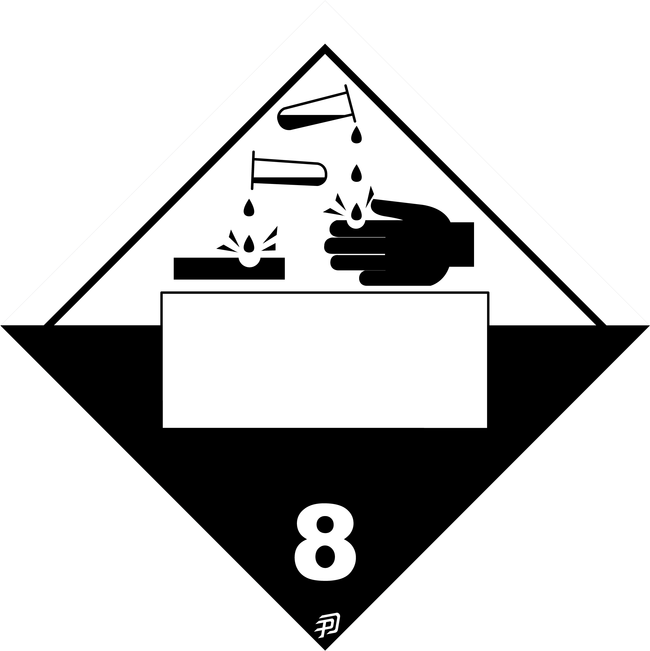 Corrosive 8 Png , Png Download - Rombo De Seguridad 8 Clipart (2257x2258), Png Download