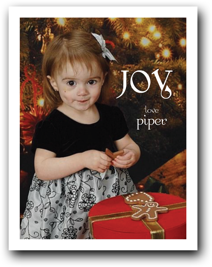 Joy Christmas Card - Picture Frame Clipart (1000x1000), Png Download