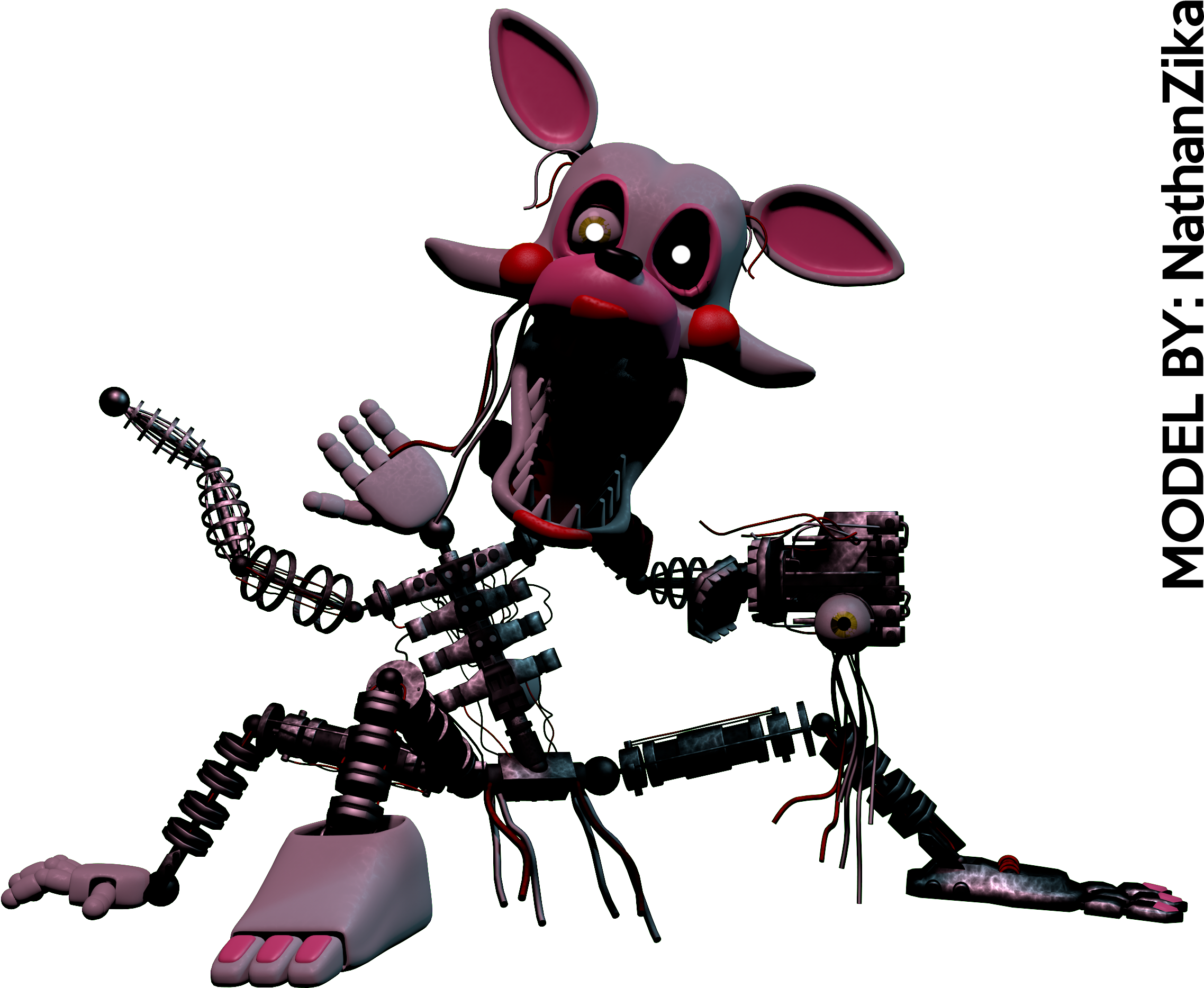 Render[c4d] A Render Of Mangle - Fnaf Mangle Png Clipart (2378x1944), Png Download