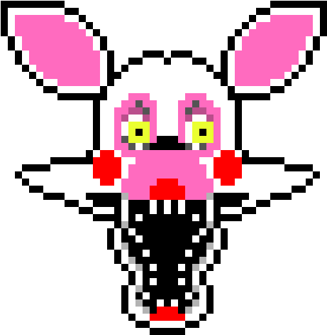 Mangle Fixed Pixel - Fnaf Pixel Art Mangle Clipart (650x530), Png Download