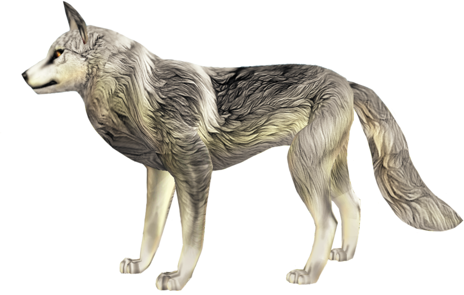 Toxic Red Wolf's Fur Textures - Dog Yawns Clipart (940x597), Png Download