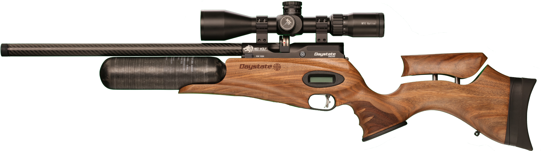 Daystate Red Wolf Walnut B Type , Png Download - Daystate Red Wolf Laminate Clipart (1860x521), Png Download