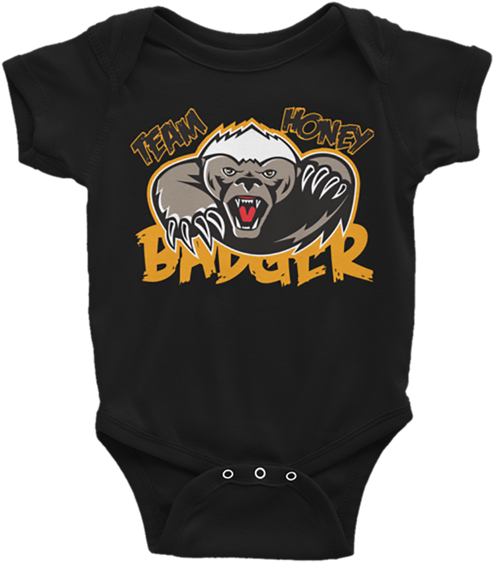 Team Honey Badger Infant Bodysuit - Infant Bodysuit Clipart (1200x1200), Png Download