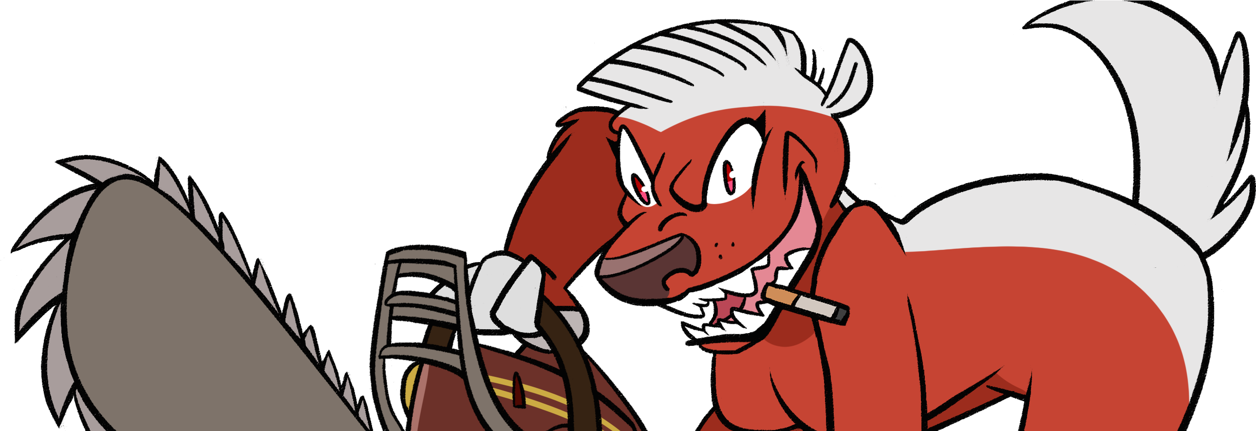 Rantzerker - Cartoon Clipart (2832x884), Png Download