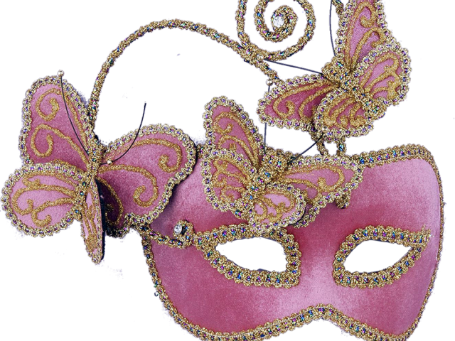 Clipart Wallpaper Blink - Pink Masquerade Mask Png Transparent Png (640x480), Png Download