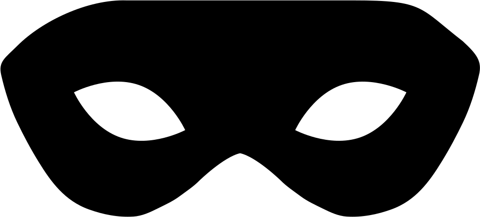 Black Mask Png Clipart (981x444), Png Download