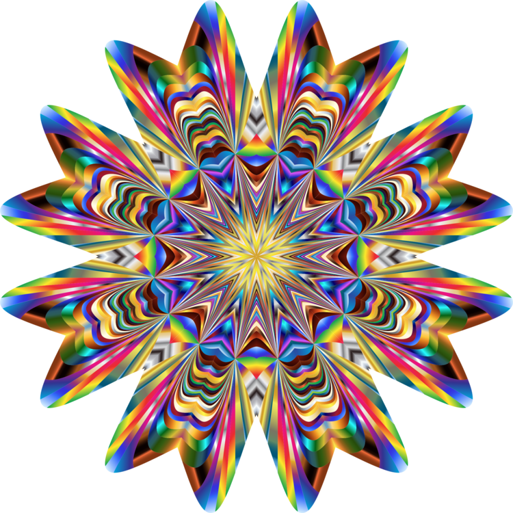 Kaleidoscope Ornament Blue Motif Color - Clipart Kaleidoscope Png Transparent Png (750x750), Png Download