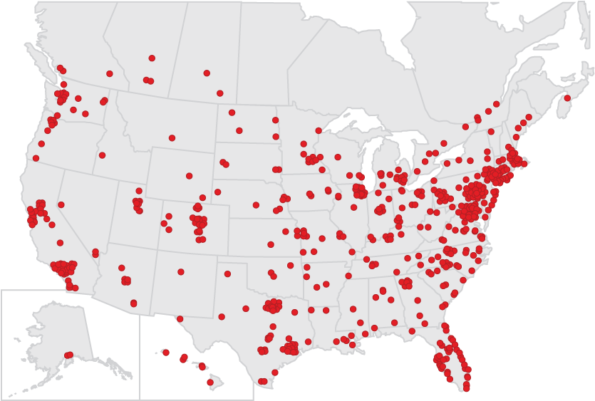 Find A Store Near You - Us State Map Without State Names Clipart (884x612), Png Download