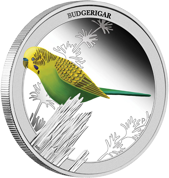 Australia 2013 50 Cents Budgerigar Birds Of Australia - Silver Clipart (600x600), Png Download