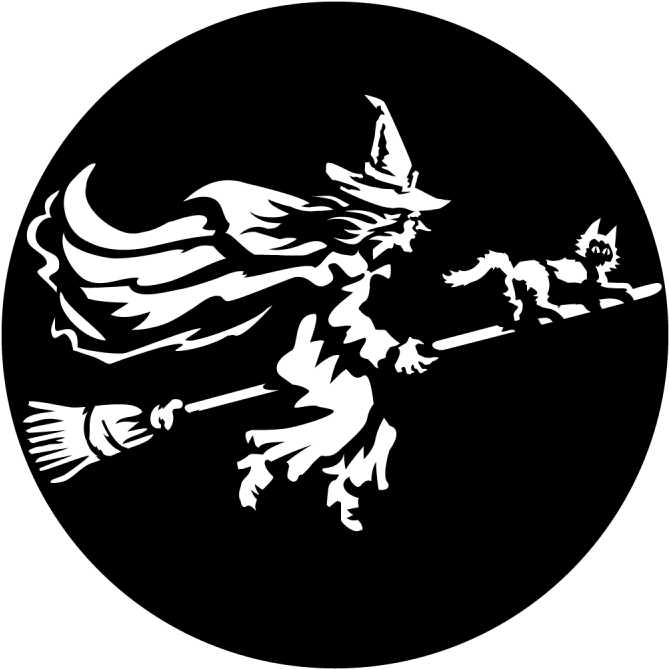 Flying Witch - Emblem Clipart (800x800), Png Download