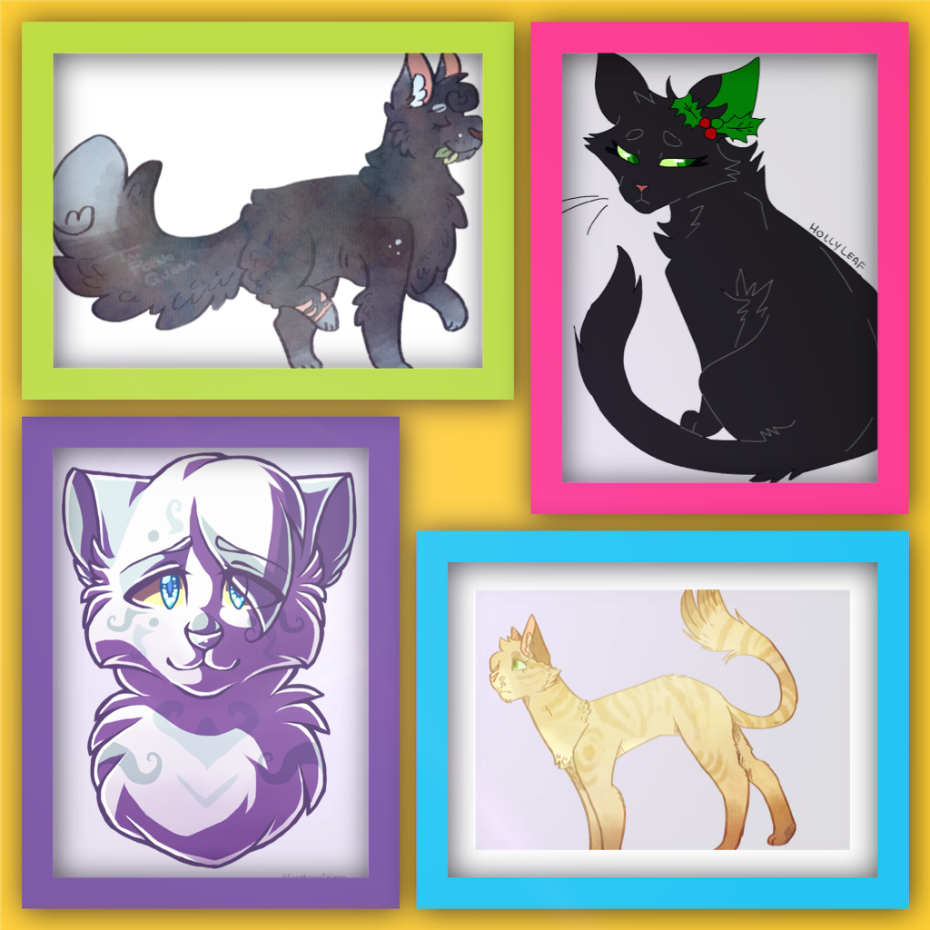 #warriorscats #cinderpelt #feathertail #sandstorm #hollyleaf - Black Cat Clipart (1024x1024), Png Download