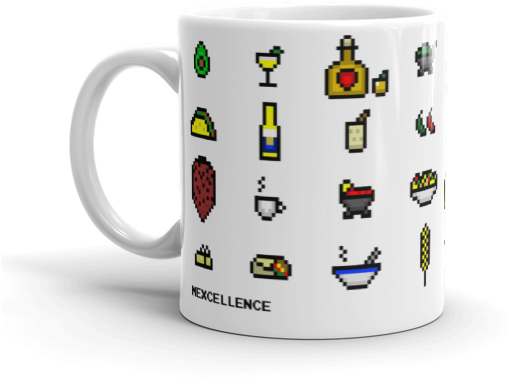 Pixel Food Mug - Mug Clipart (600x600), Png Download