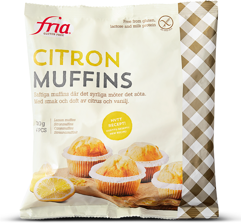 Gluten-free Lemon Muffins - Fria Glutenfria Bröd Clipart (800x800), Png Download