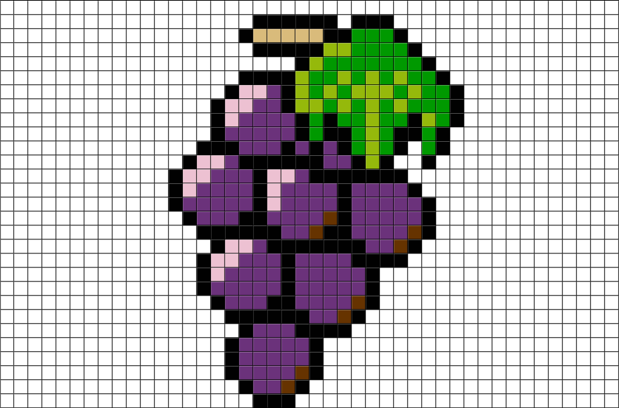 Pixel Grape Clipart (880x581), Png Download