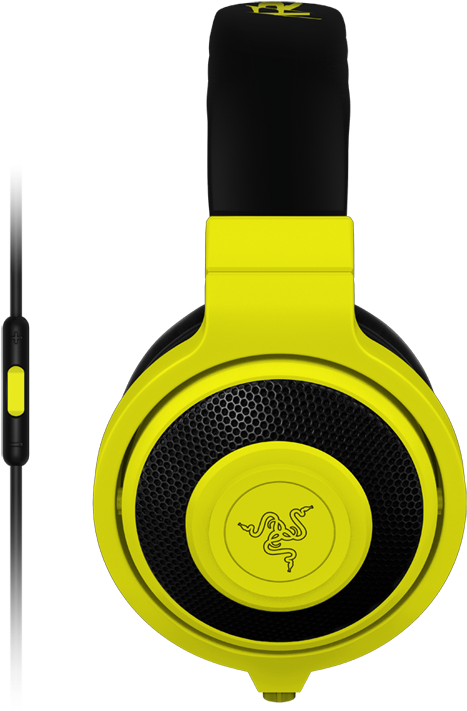 Headset With Mic Razer Kraken Mo - Razer Kraken Mobile Headset Neon Yellow Clipart (800x800), Png Download