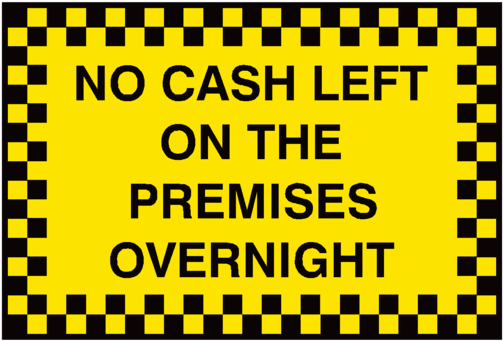 No Cash Left On Premises Sign - Smoking Sign Clipart (600x600), Png Download
