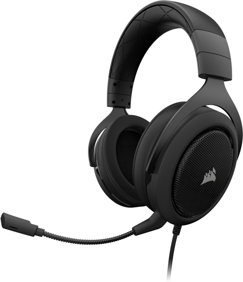 Corsair Hs50 Stereo Gaming Headset Carbon Black - Corsair Hs50 Gaming Headset Clipart (917x917), Png Download