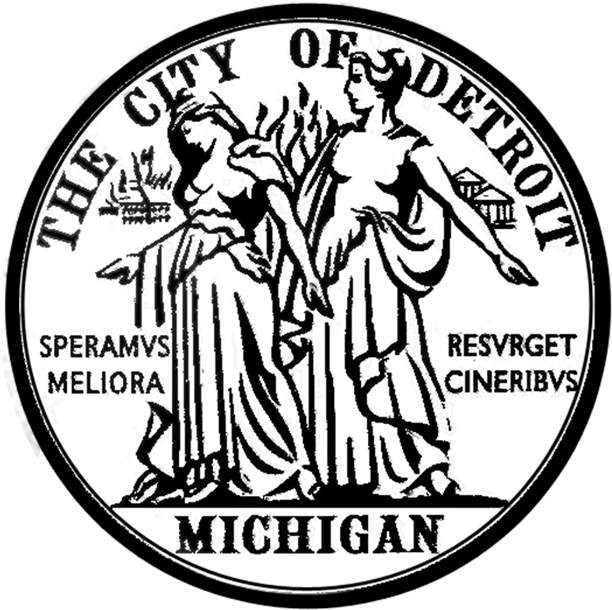 Seal Of Detroit, Michigan - City Of Detroit Crest Clipart (612x610), Png Download