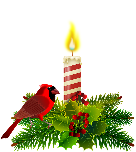 Christmas Candle Free - Christmas Ornament Clipart (591x640), Png Download