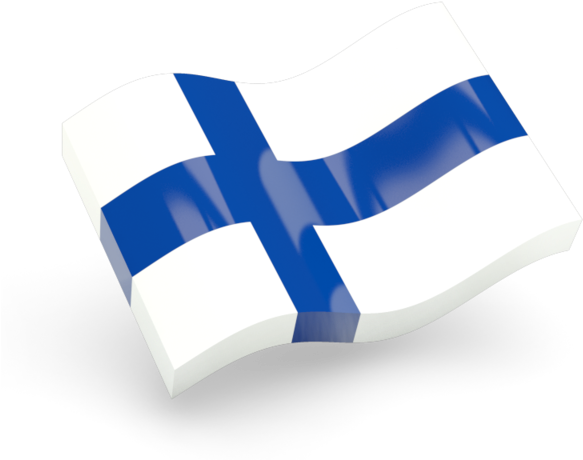 Finland Glossy Wave Icon 640 - Finnish Flag Png Clipart (640x480), Png Download